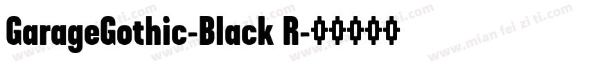 GarageGothic-Black R字体转换